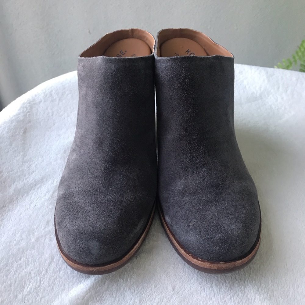 Kork-Ease Challis Dark grey leather Dr suede mules clogs Size 10 in‎ box - Picture 4 of 12